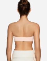 Womens Strapless Bras Jelly Push Up Bandeau Bra Non Slip Wireless Supportive Padded Bras Seamless Comfortable Tube Bra