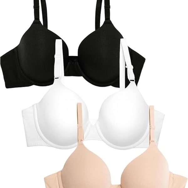 Women's Smooth Cotton T-Shirt Bra - Ultra-Soft, Flexible, and Invisible Under Tees