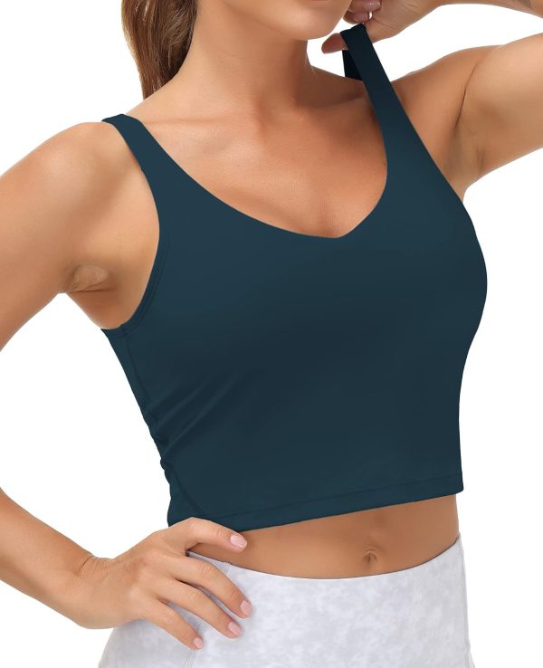 Womens' Sports Bra Longline Wirefree Padded with Medium Support