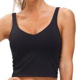 Womens' Sports Bra Longline Wirefree Padded with Medium Support