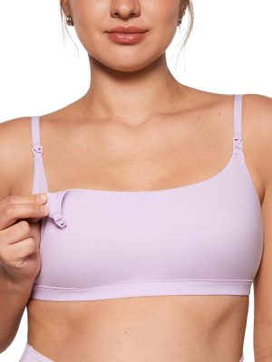 Women's Inbarely Soft Nursing Bras Unlined Bralettes Maternity Bra for Breastfeeding Unpadded Comfy Sleep Seamless