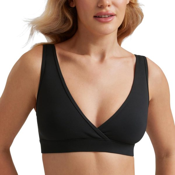 Maternity V Neck Nursing Bras - Wireless Sleep Breastfeeding Lounge Womens Pregnancy Bralette Comfy