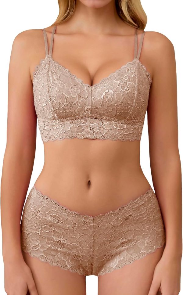 Sexy Lingerie Set for Women Lace Bra and Panty Set 2 Piece Lingerie Set Exotic Lingerie Sets