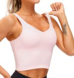 Womens' Sports Bra Longline Wirefree Padded with Medium Support