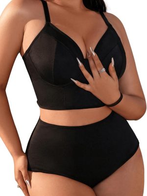 Women Plus Size Lingerie Set Underwire Bra and Panty Sets