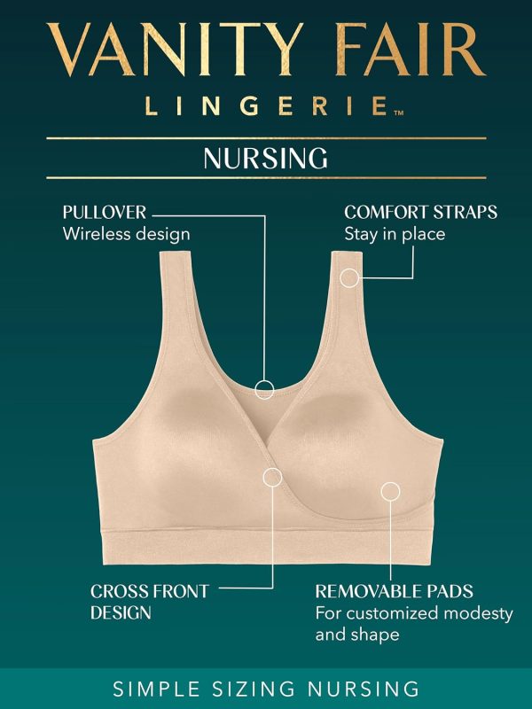Women's Maternity Nursing Bras for Breastfeeding: Wireless Pullover Lounge Sleep Bra, Available in Multipacks