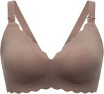 Nursing Bras for Breastfeeding, Seamless Pregnancy Maternity Bra Wireless Classic Jelly Strip Support Nursing Bra