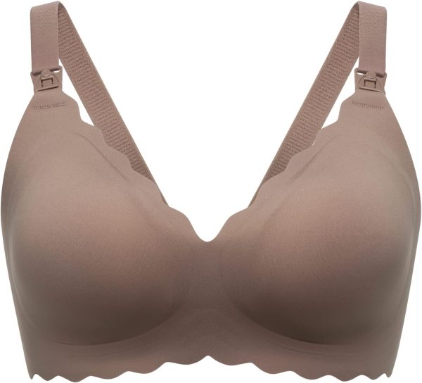 Nursing Bras for Breastfeeding, Seamless Pregnancy Maternity Bra Wireless Classic Jelly Strip Support Nursing Bra