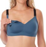 Nursing Bras for Breastfeeding, 3.0 Jelly Strip Lift Support Maternity Bra, Seamless Soft Wirefree Pregnancy Bra