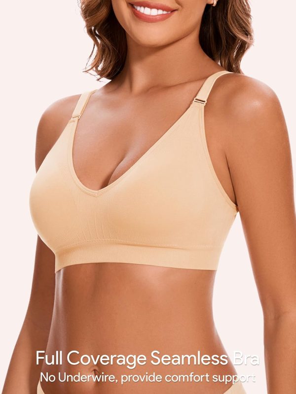 Bras for Women No Underwire Wireless Cami Tank Top Sports Bras Seamless Padded Bralettes for Women