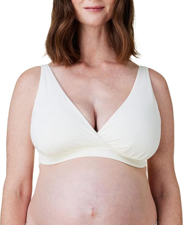 Ballet Seamless Crossover Maternity Nursing Bra, Comfortable Breastfeeding Bra