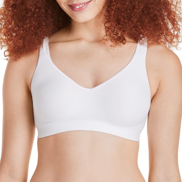 Women's Wireless Bra, Smooth Comfort Full-Coverage T-Shirt Bra for Women, Single Or 2-Pack
