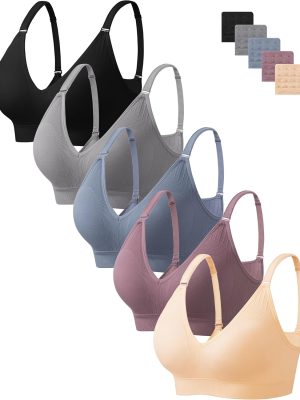 Bras for Women No Underwire Wireless Cami Tank Top Sports Bras Seamless Padded Bralettes for Women