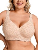Womens Wireless Jelly Bra Plus Size Supportive Seamless Bras Full Coverage Push Up Comfortable No Underwire Tshirt Bras