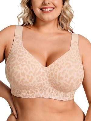 Womens Wireless Jelly Bra Plus Size Supportive Seamless Bras Full Coverage Push Up Comfortable No Underwire Tshirt Bras