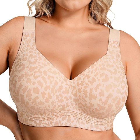 Womens Wireless Jelly Bra Plus Size Supportive Seamless Bras Full Coverage Push Up Comfortable No Underwire Tshirt Bras